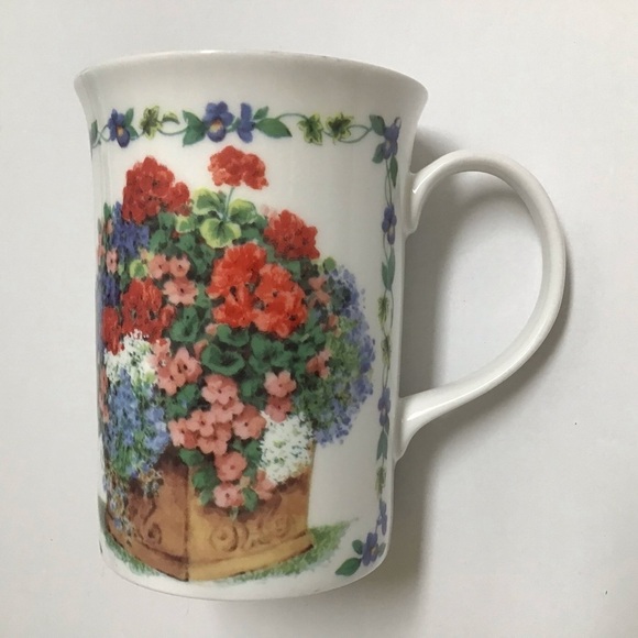 Kathy Brown Queen's Fine Bone China Mug Cup Summer Glory Gardening Collection - Picture 6 of 16